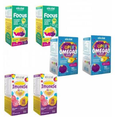 Imagem de 2x Focus Kids + 2x Super Ômega 3 Kids + 2x Imunese Kids - Ekobé