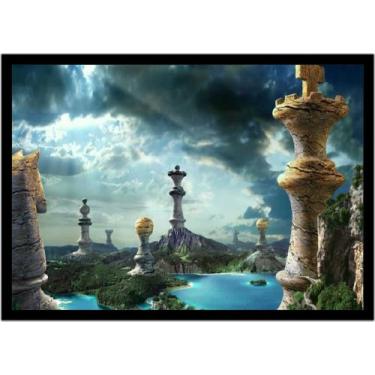 Imagem de Quadro Decorativo Xadrez Tabuleiro Jogos Com Moldura RC002 - Vital Pri