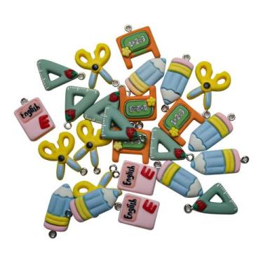 Imagem de Kit com 20 Pingentes diversos modelos Para Fazer Pulseira Colar Brinco