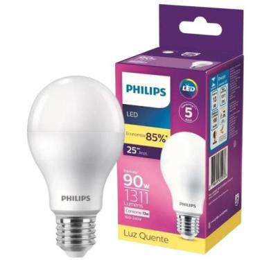 Imagem de Kit 2 Lampada Led Bulbo 13W 1311Lm Bivolt Philips, 127/220V, BRANCO-QU