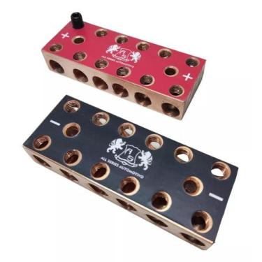 Imagem de Bloco Distribuidor Cobre 6x6 12via Barramento Fixa Até 70mm - ALL SERI