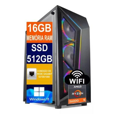 Imagem de Computador Tech Power AMD Ryzen 5 5600g, SSD 512GB Nvme M.2, 16GB De Memória DDR4, WINDOWS 11 Pro
