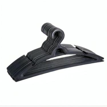 Imagem de Kit Cabide Preto Adulto Reforçado 50 Unidades - H&M