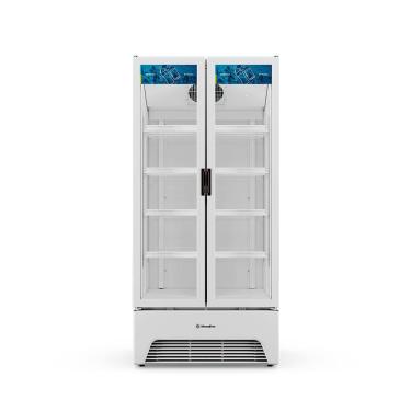 Imagem de Expositor Vertical Porta Dupla Slim Metalfrio VB70 Optima 752 Litros Branco 127V