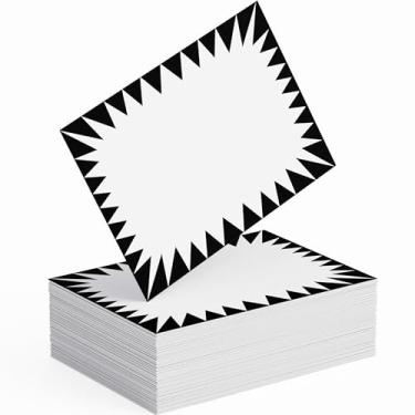 Imagem de Embalagem com placa branca de varejo Genius Price Burst 60. Promova as vendas com etiquetas de exibição brilhantes. Cartas duráveis, fáceis de escrever em estrelas são para quintal, propriedade e gara