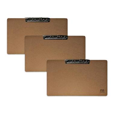 Imagem de Papel Merlin Ledger Clipboard 11,6" x 19,4" - Painel horizontal MDF 11x17 com clipe grande (pacote com 3)