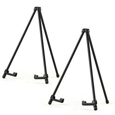 Imagem de Somime Cavalete de Exibição Instantânea de Mesa Alta de 14 "- Suporte de Cavalete Pequeno Tripé de Aço Preto com Suportes Ajustáveis para Fotos, Pinturas, Pôsteres e Placas de Loja (2 Pacotes)
