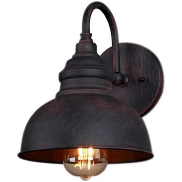 Imagem de Luminárias de parede americanas modernas, industriais, de ferro, estilo country vintage, arandelas de parede para entrada, varanda, com base E26/E27, para áreas internas e externas, corredor