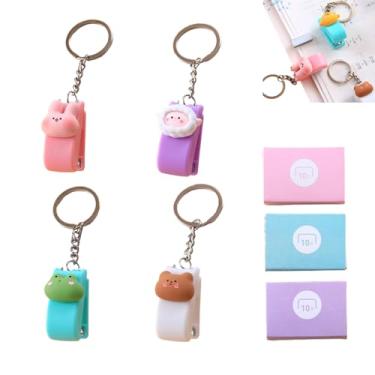 Imagem de JLEivvi Conjunto de 4 peças de mini grampeador fofo, pequeno grampeador, conjunto de artigos de papelaria, grampeador rosa e conjunto de grampos para escritório em casa (envie 3 caixas de grampos)