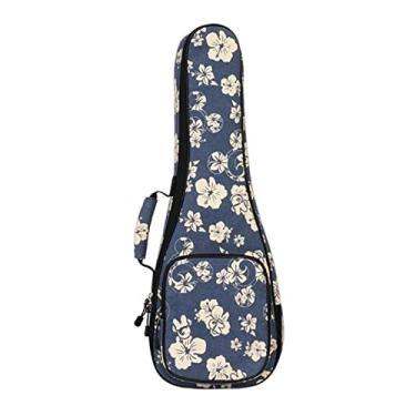 Imagem de Generic Estojo de Transporte para Ukelele, Sacos para Concertos Acolchoados de 10 Mm de Espessura, com Mochila para Armazenamento de Notas Musicais, à Prova D, 23 polegadas azul