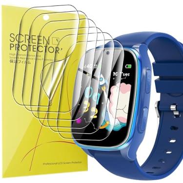 Imagem de Lamshaw Compatível com protetor de tela Xipax Kids Smartwatch, [pacote com 6] Película transparente TPU de cobertura total compatível com Smartwatch infantil Berilona, Xipax, Munnrei X60 (pacote com