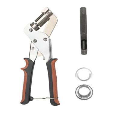 Imagem de Kit de ferramentas para alicate de ilhó, alicate de perfuração, furador de c conveniente para sinais, cinto, bolsa de c, papel, Prata 50 Unidades