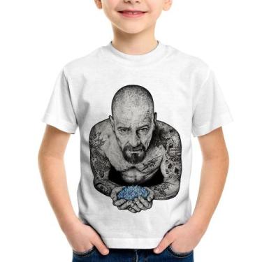 Imagem de Camiseta Infantil Walter White Tattoo Heisenberg - Foca na Moda, Branc