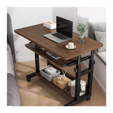 Imagem de LICONG-2020 Mesa de cabeceira para computador móvel, mesa de cabeceira móvel, mesa de escritório, mesa de estudo, mesa de elevação ajustável, mesa de computador móvel sobre rodas