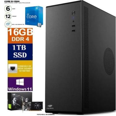 Imagem de Mini Pc slim Core I5 11500 11ª geração ram 16gb ddr4 ssd 1Tb VGA GT 73