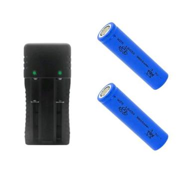 Imagem de Kit Carregador Duplo 2 Slot Bateria 26650, 18650 E 2 Bateria Bateria G