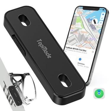 Imagem de TopMade Rastreador de bicicleta, funciona com Apple Find My (apenas iOS), localização GPS global no iPhone, iPad, Mac e Apple Watch, localizador de bicicletas, suporte para suporte de garrafa,
