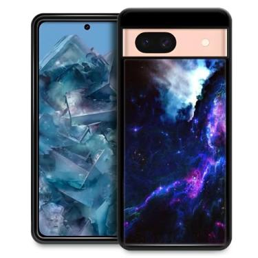 Imagem de CARLOCA Compatível com capa Google Pixel 8A, padrão de nebulosa claro roxo ultra proteção à prova de choque macio TPU antiderrapante traseira para Google Pixel 8A