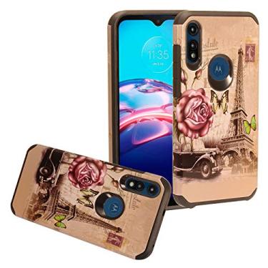 Imagem de CELZEN - para Motorola Moto E (2020) XT2052 - Capa para celular com imagem - AD1 Torre Eiffel