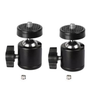 Imagem de Kit 2 Adaptador Ballhead Tripe Ring Light Pedestal 1/4 e 3/8