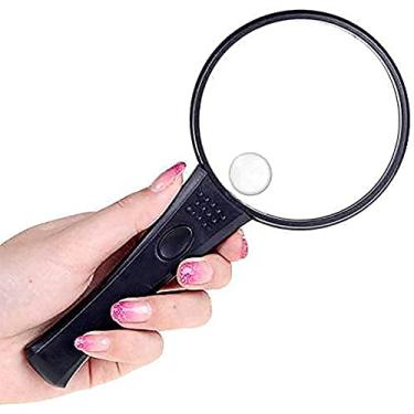 Imagem de Lente de Aumento Lupa de Mão Com Luz 2 LEDs 3X e 8X CBRN20171 Commerce Brasil