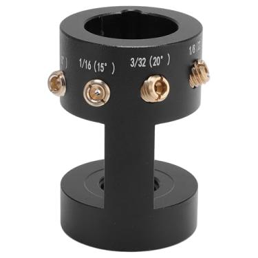 Imagem de Esmeril afiador de eletrodo de tungstênio de alumínio, 4 ângulos, 4 furos de parafusos de latão, ranhuras de corte, ferramenta de soldagem TIG, 2 mandris CNC, 5 rodas de reposição