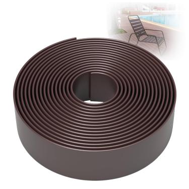 Imagem de KOMORAX marrom escuro 5 cm de largura 50 cm de comprimento correia de vinil para pátio gramado jardim exterior móveis acabamento fosco cor