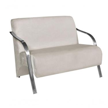 Imagem de Poltrona Vênus 2 Lugares Braço Alumínio Bege