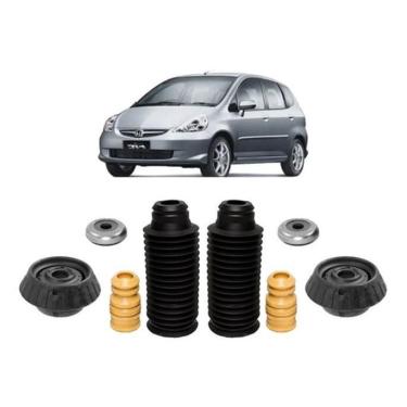 Imagem de 2 Kit Coxim Batente Dianteiro Honda Fit 2005 2006 2007 2008