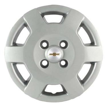 Imagem de Calota Aro 13 032CB-PTA + Emblema Alumínio GM Escovado - Garagem Onlin