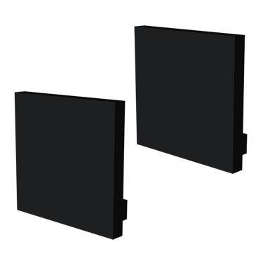 Imagem de Kit Acessórios Taschibra Para Perfil Sobrepor 2,3x2,4cm Apex 24 Preto