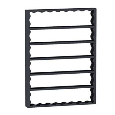 Imagem de Suporte de parede de metal para esmalte, organizador de esmalte de 6 camadas, suporte de óleos essenciais para salão de beleza, prateleira de exibição de metal, armário de exibição para armazenar