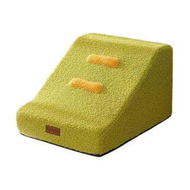 Imagem de WeiLaiKeQi Escada de cachorro cachorro cão etapa 2 etapa sem deslizamento com tampa lavável para sofá escada de estimação Pet Stop for puppy sofá pequeno animal, Verde