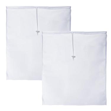 Imagem de Pacote com 2 sacos de filtro de malha fina para limpeza de piscina, saco de rede universal para aspirador de pó de piscina com trava para aspirador de folhas Blaster de piscina, coletor de folhas,