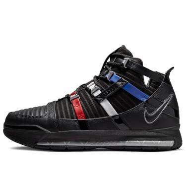 Imagem de Nike Zoom masculino Lebron III QS preto/prata met lico (DO9354 001), Preto/branco, 7.5