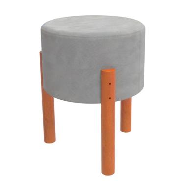 Imagem de Banqueta Puf Redonda Estofada Macio Estrutura Reforçada Thor