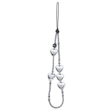 Imagem de PHILOMENA Pingente de telefone linda pulseira de pérola pulseira de pulso, chaveiro de telefone mãos livres decoração para bolsa feminina, Small, Plástico, Sem Pedra Preciosa