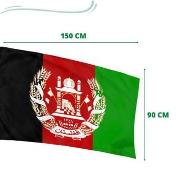 Imagem de Bandeira Afeganistão Importada 1,50x0,90mt - Envio Imediato - WCAN