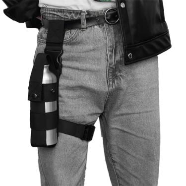 Imagem de Coldre de garrafa de água de perna suspensa, suporte ajustável de spray de pimenta, bolsa de coxa aberta para perna esquerda/direita