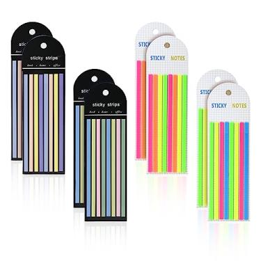 Imagem de Temiary 1280 peças de fita de marca-texto transparente reutilizável, abas adesivas transparentes para anotações de livros, tiras longas de destaque para páginas de marcadores de índice, notas adesivas, material escolar de escritório de estética