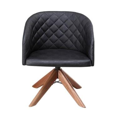 Imagem de Poltrona Giratória Estofada com material sintético e Acabamento Matela