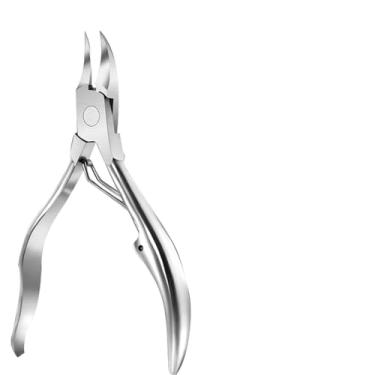 Imagem de Tesoura de unha para sulcos de unha, cortador de unhas grosso e resistente, aço inoxidável, ferramentas para manicure e pedicure, aparador, cinza claro, h