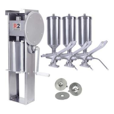 Imagem de Kit Churros 1 Masseira Engrenagem E 3 Doceiras 2 Litros R2