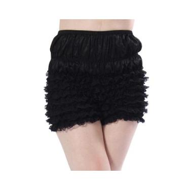 Imagem de Calcinha Pettipants Malco Modes Lisa Tanga Ruffle preta XL