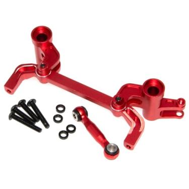 Imagem de 10543 Steering Bellcranks Compatible with 1/10 Traxxas 4-Tec Upgrade Drift Ford Mustang Replace Rc Car Aluminum Alloy Part Replace(Red)