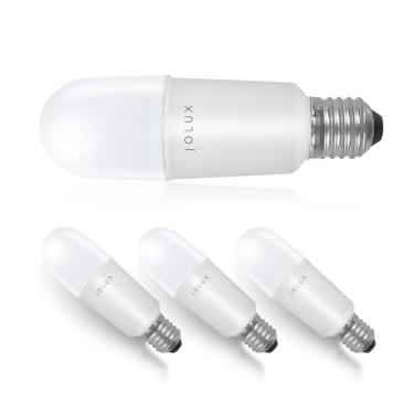 Imagem de Jolux Pacote Com 4 Lâmpadas Led Tipo Bastão Iluminação Do Anoitecer Ao Amanhecer, Equivalente A 100 W, Branco Suave (2700 K), 1500 Lm, Liga/Desliga Automático Para Ambientes Externos, Luminárias Fec