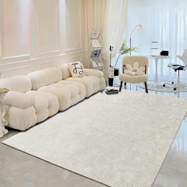 Imagem de Tapete moderno e simples para sala de estar, tapete de flanela para decoração de sala, tapete macio e grande para uso doméstico (120 x 200 cm, 47 x 79 polegadas/FLR-2)