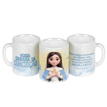 Imagem de Caneca branca católica santinhos (17389)