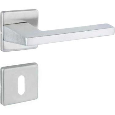 Imagem de Fechadura 451 St2 55mm Escovada Roseta Quadrada Lafonte - LaFonte Assa