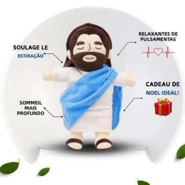 Imagem de Brinquedo De Pelúcia Para Bebê Jesus Boneca Com Música De Quatro Engre